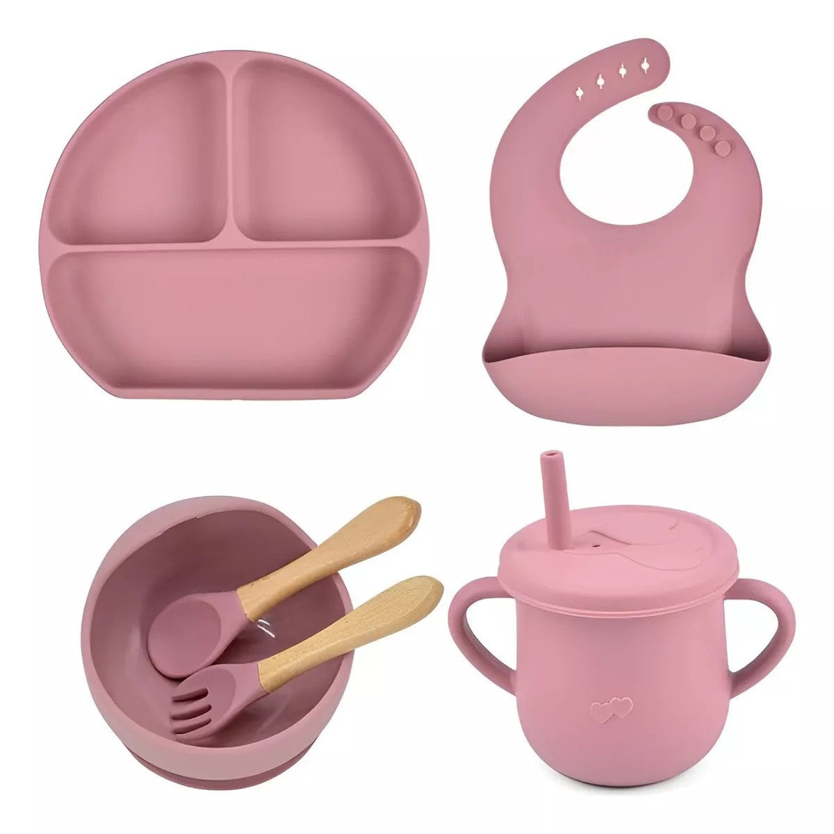 Set De Vajilla Silicona Para Bebés Plato