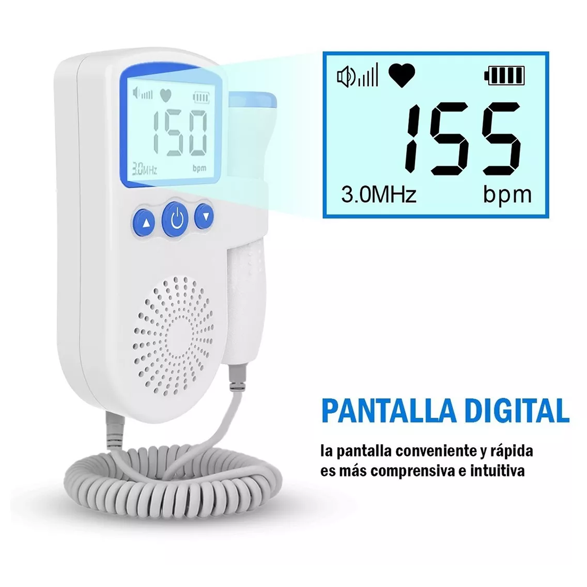 Doppler Cardiaco Para Bebés, Monitor